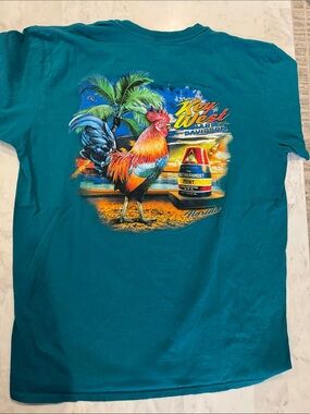 Harley Davidson Key West Graphic Rooster Tee - Teal